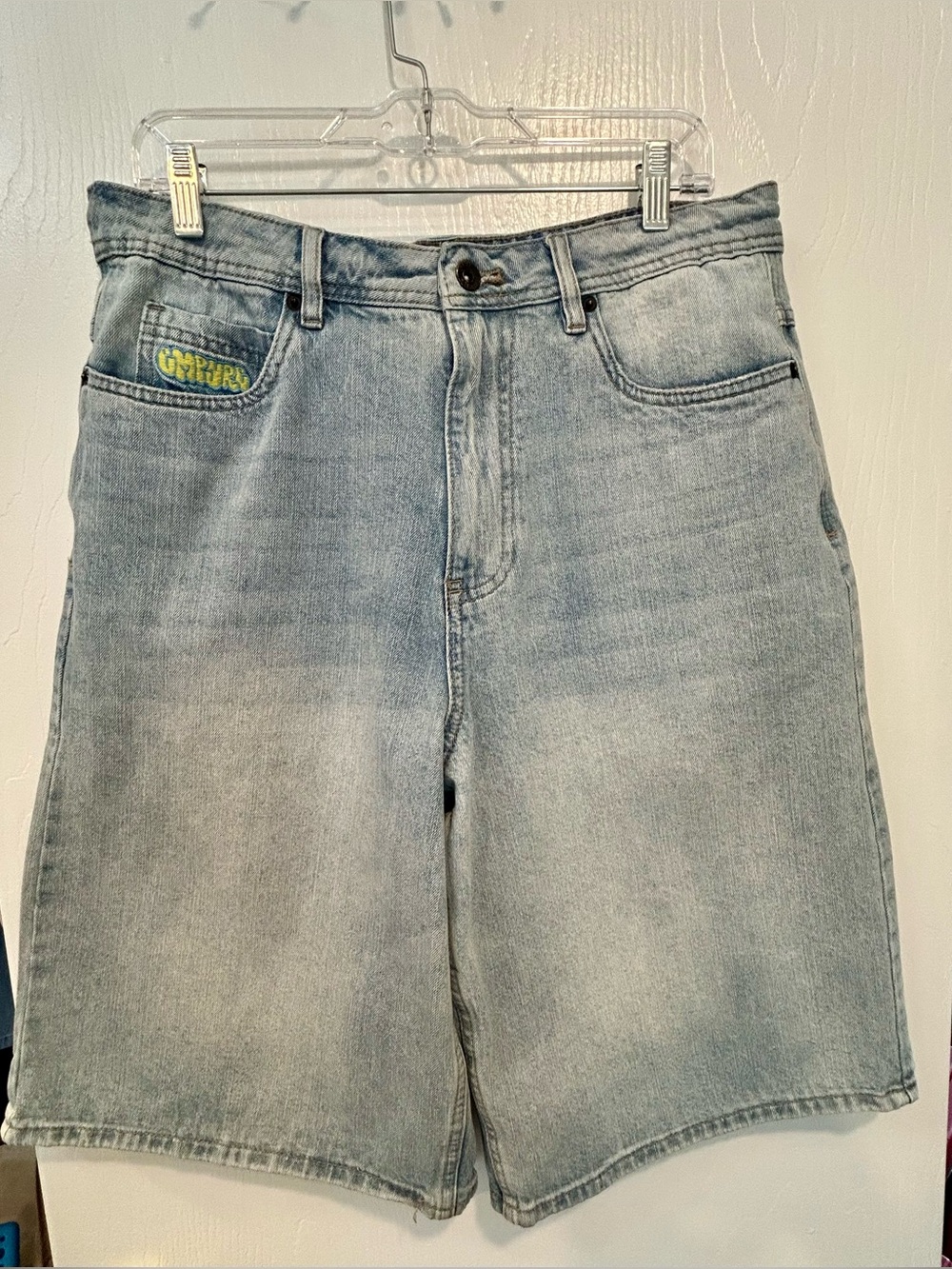Empyre Ultra Loose Denim Skate Shorts Y2K Baggy Jorts